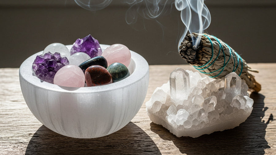 Heilsteine reinigen & aufladen: Die 5 besten Methoden (Anleitung)