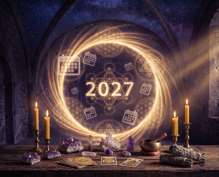 Portaltage 2027 – Kosmisches Portal mit heiliger Geometrie und Kristallen