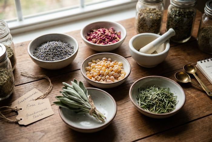 Räuchermischungen selber machen: Rezepte für Rituale & Heilung