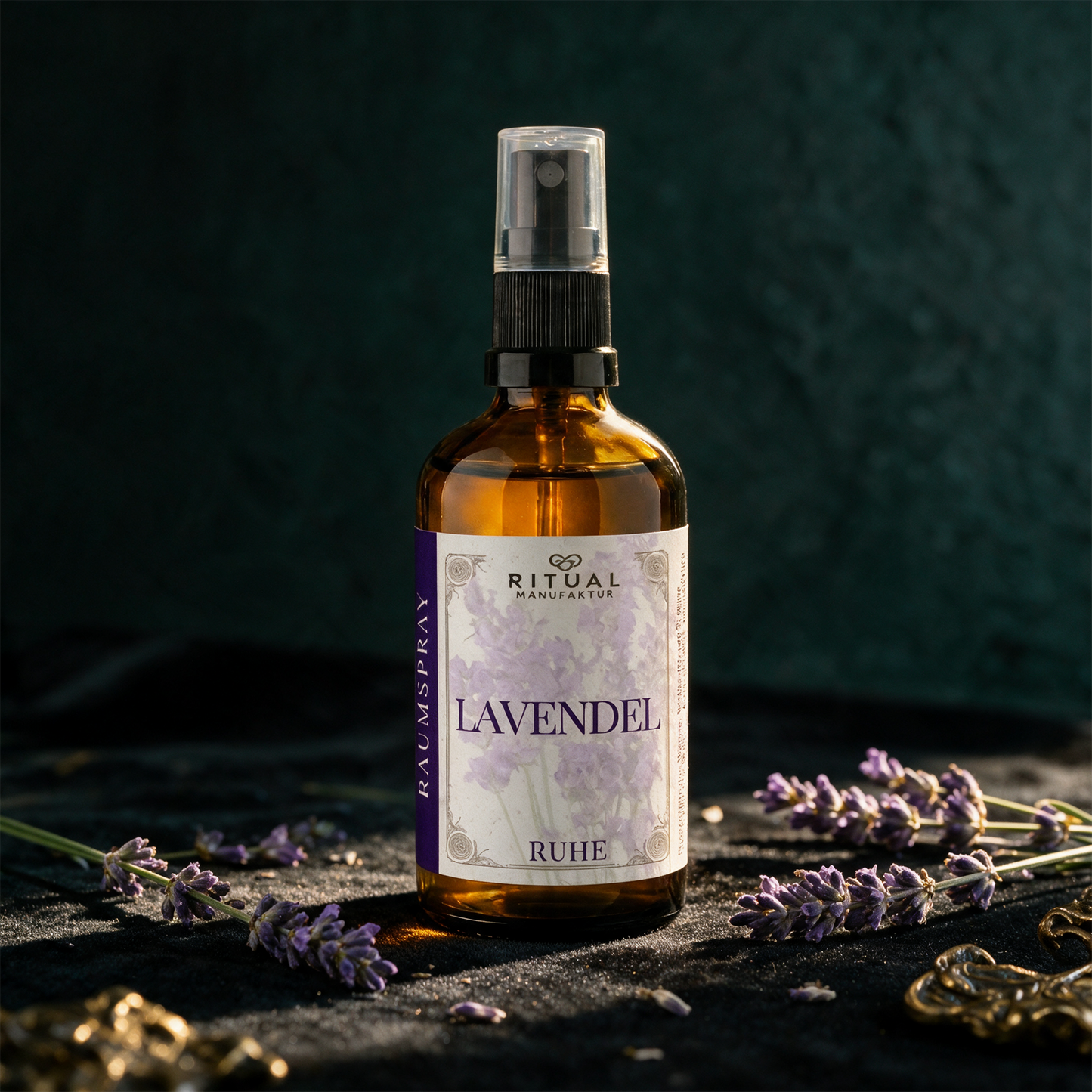 Anwendung des Lavendel Sprays vor der Meditation