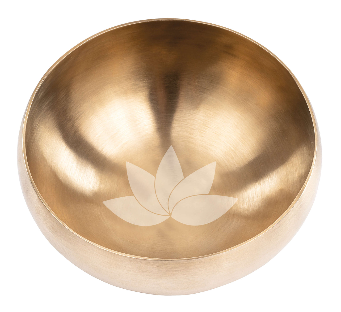 Klangschale Lotusblüte medium mit gelasertem Lotus-Symbol