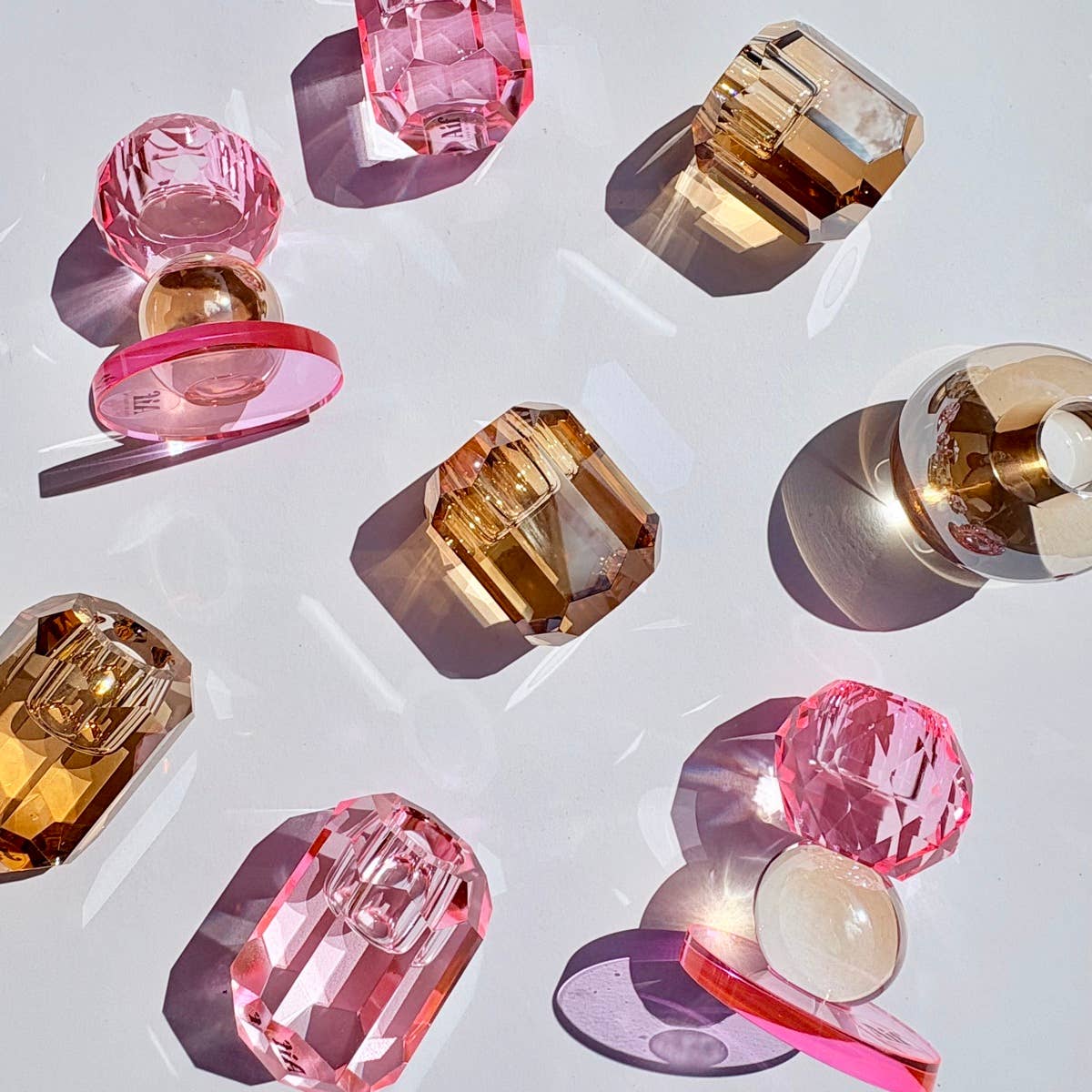 Aifcandles | Radiant Rose Kerzenhalter | Kristalle & Glamour