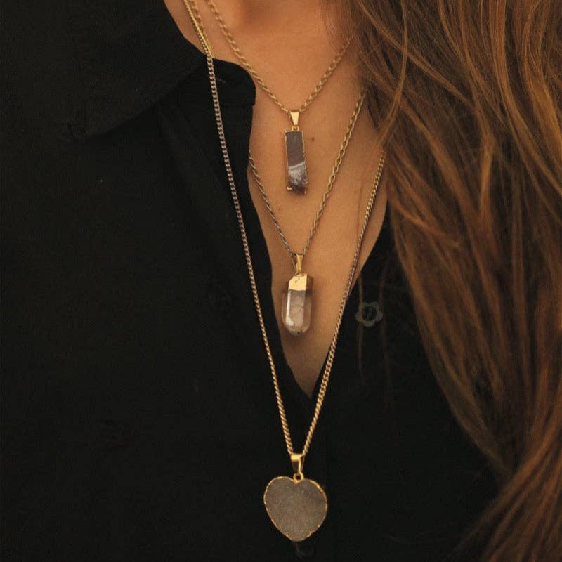 Bergkristall Halskette von Crystal and Sage Gold