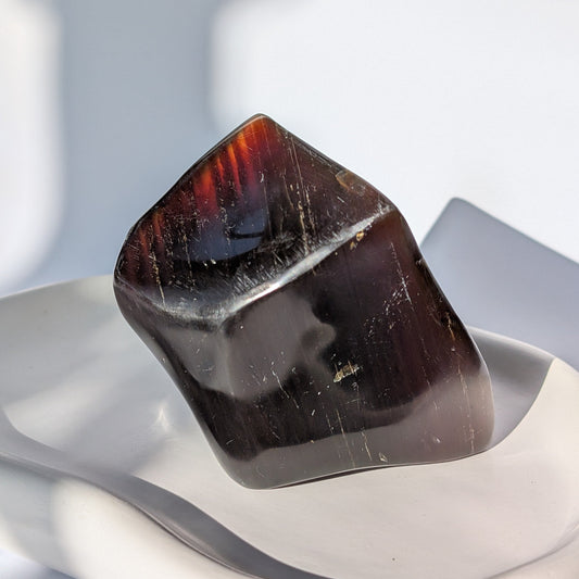 Bernstein "Phönix-Herz" | Uralter Schutz (226g)