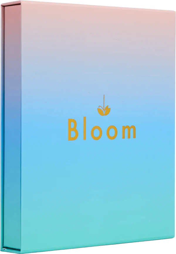 Bloom Geschenkbox "Blue Bird" mit Räucherstäbchen und einem handgefertigten Betonhalter.