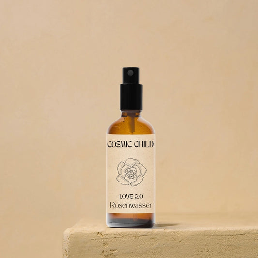 COSMIC CHILD Aura Spray LOVE 2.0 Rosenwasser – Herzoeffnend und hautberuhigend.