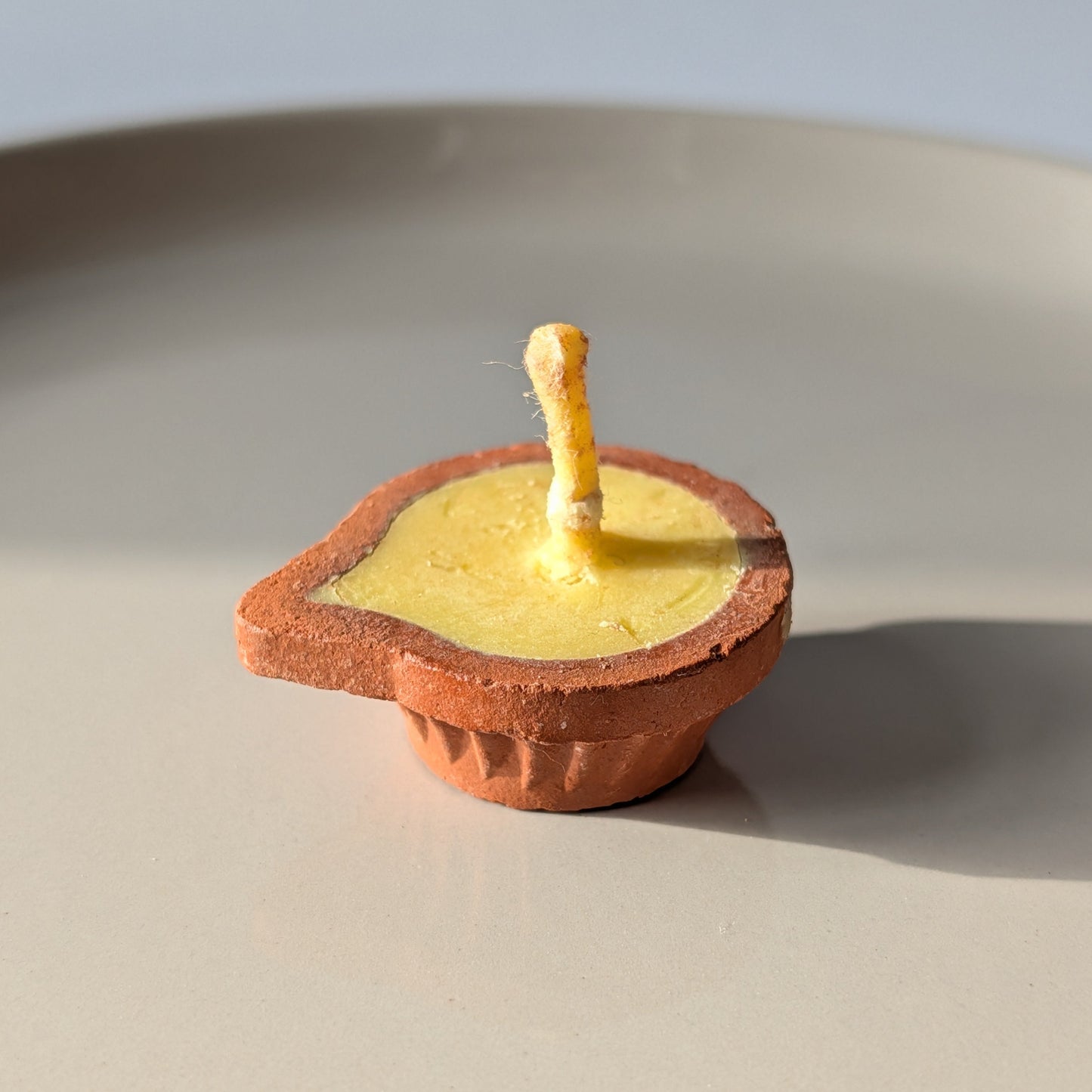 Einzelne Ghee Kerze Tongefäß Diya Lampe Yoga Meditation Temple of Desire