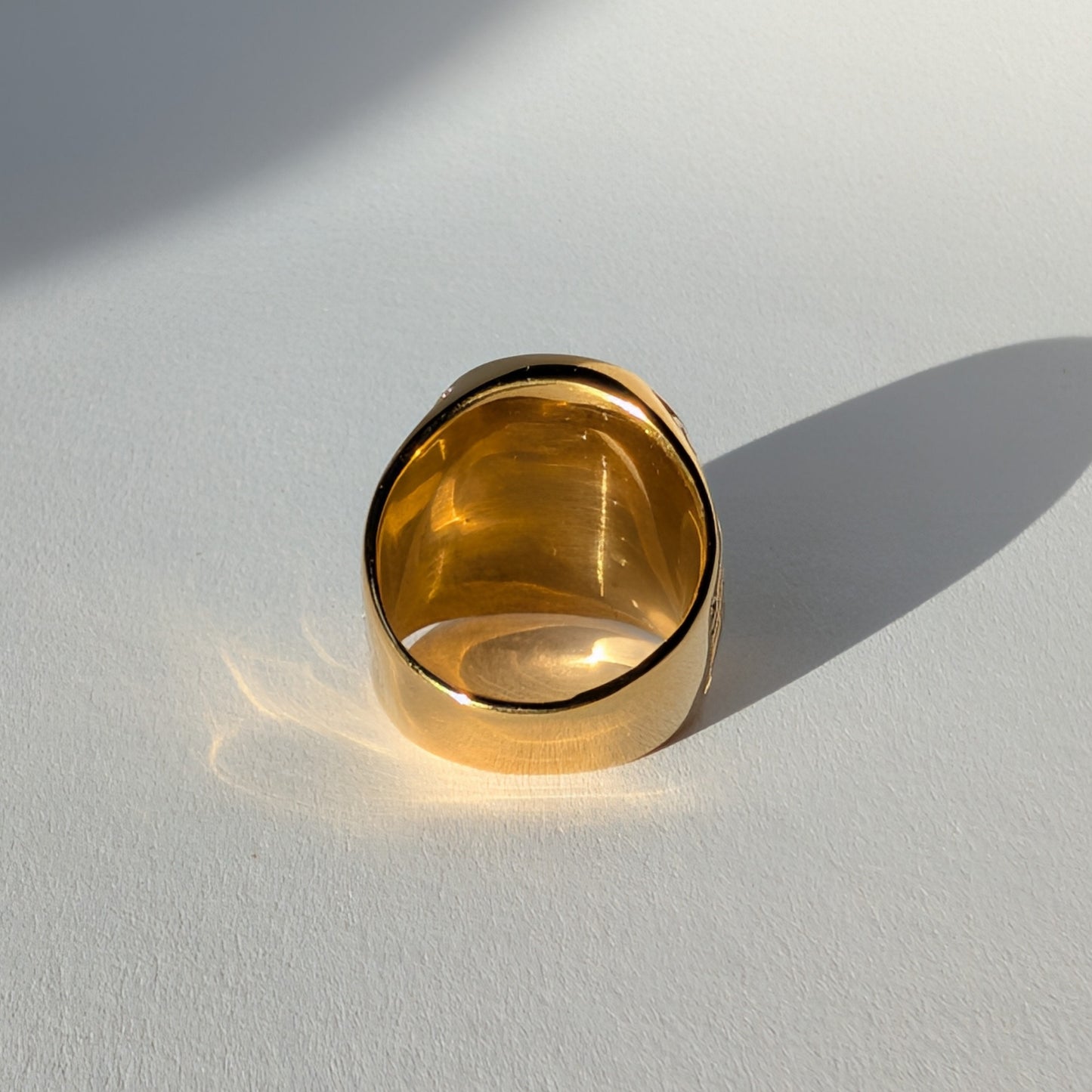 Freimaurer Siegelring Winkel und Zirkel Gold Ring Herren Groß Temple of Desire