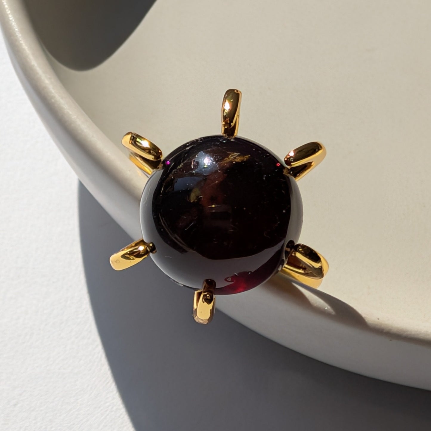 Karibischer Bernstein Ring | Verstellbar | Handgefertigt