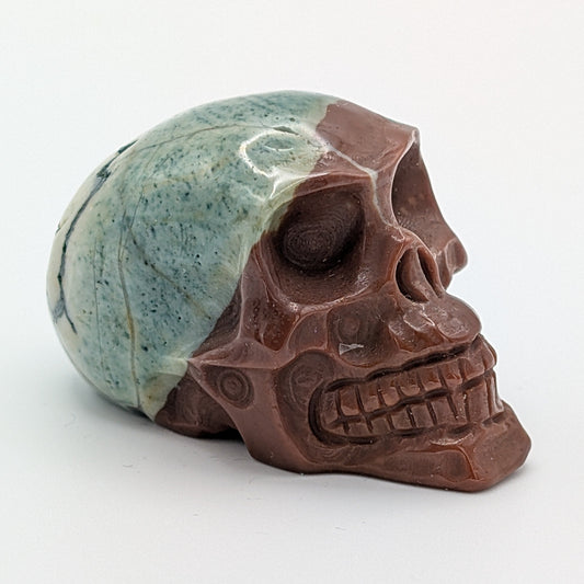 Kristallschädel "Eli" – Geerdete Kraft aus Jaspis (91g) | Handgefertigt & Einzigartig