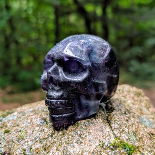 Kristallschädel "Julia" Fluorit | Fokus & Klarheit