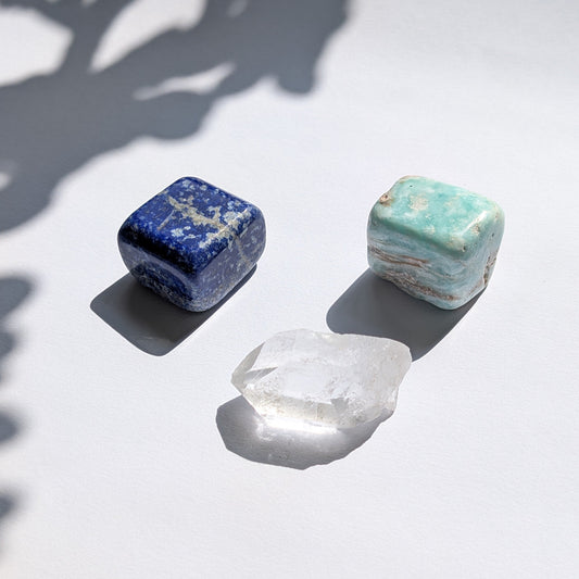 Kristallset Kreativität & Inspiration | Aragonit, Lapislazuli, Bergkristall