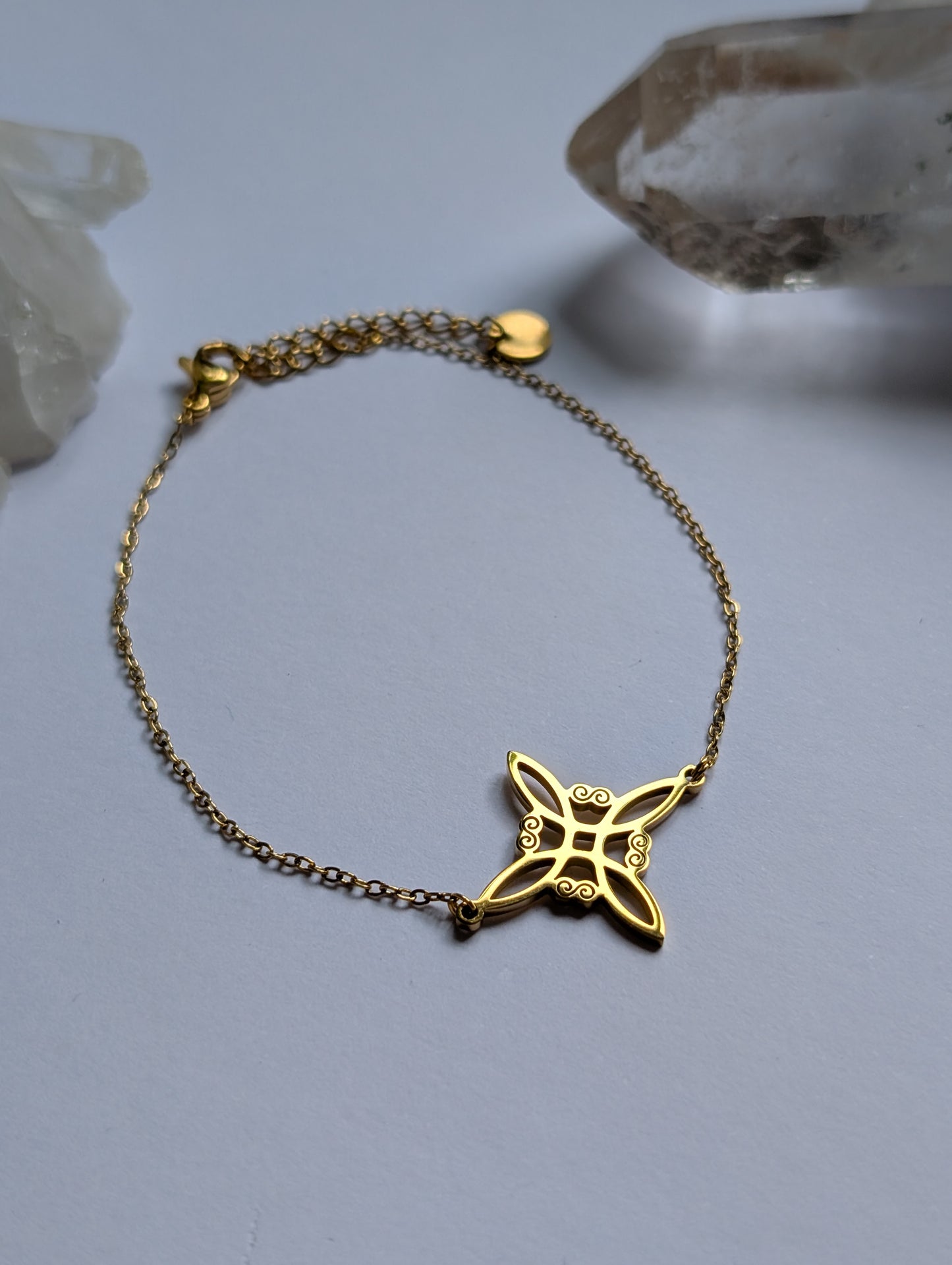 Hexenknoten Armband Gold | Schutz & Glück