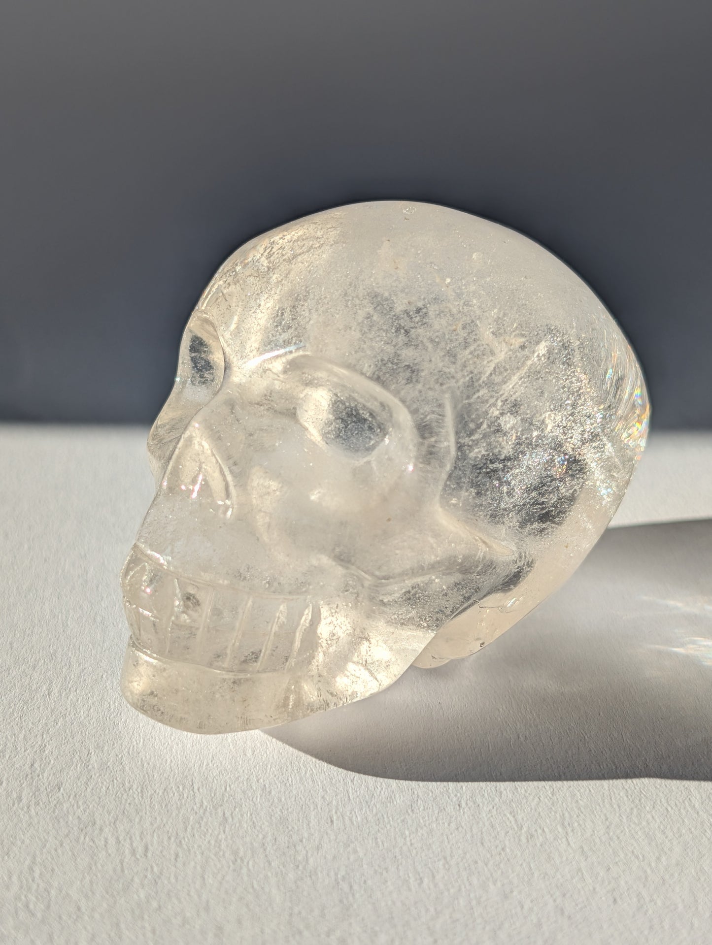 Kristallschädel "Chodar" | Bergkristall (249g) | Lichtfrequenz & Fokus