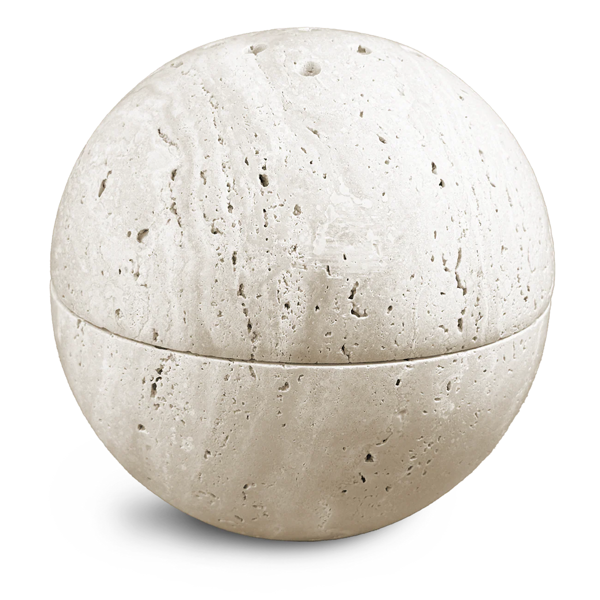 Sphera Beige Maxi Räucherkugel aus italienischem Travertin – 14 cm Durchmesser
