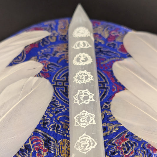 Selenitstab 7 Chakra