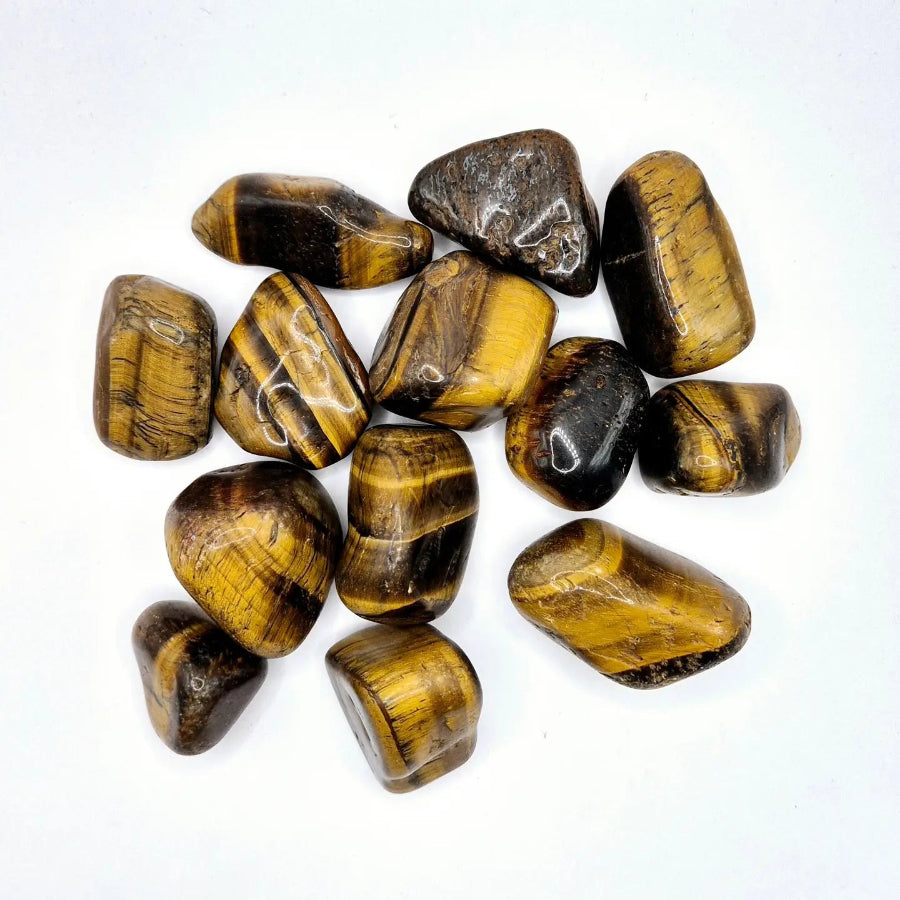 Tigerauge Trommelstein für Schutz und Stärke