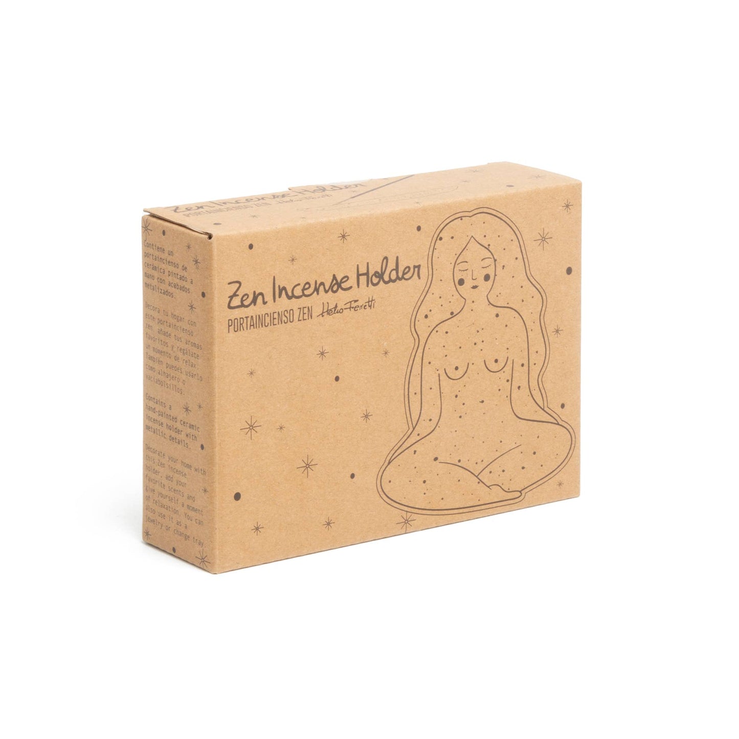 Verpackung des handbemalten Räuchergefäßes Woman Body von Helio Ferretti