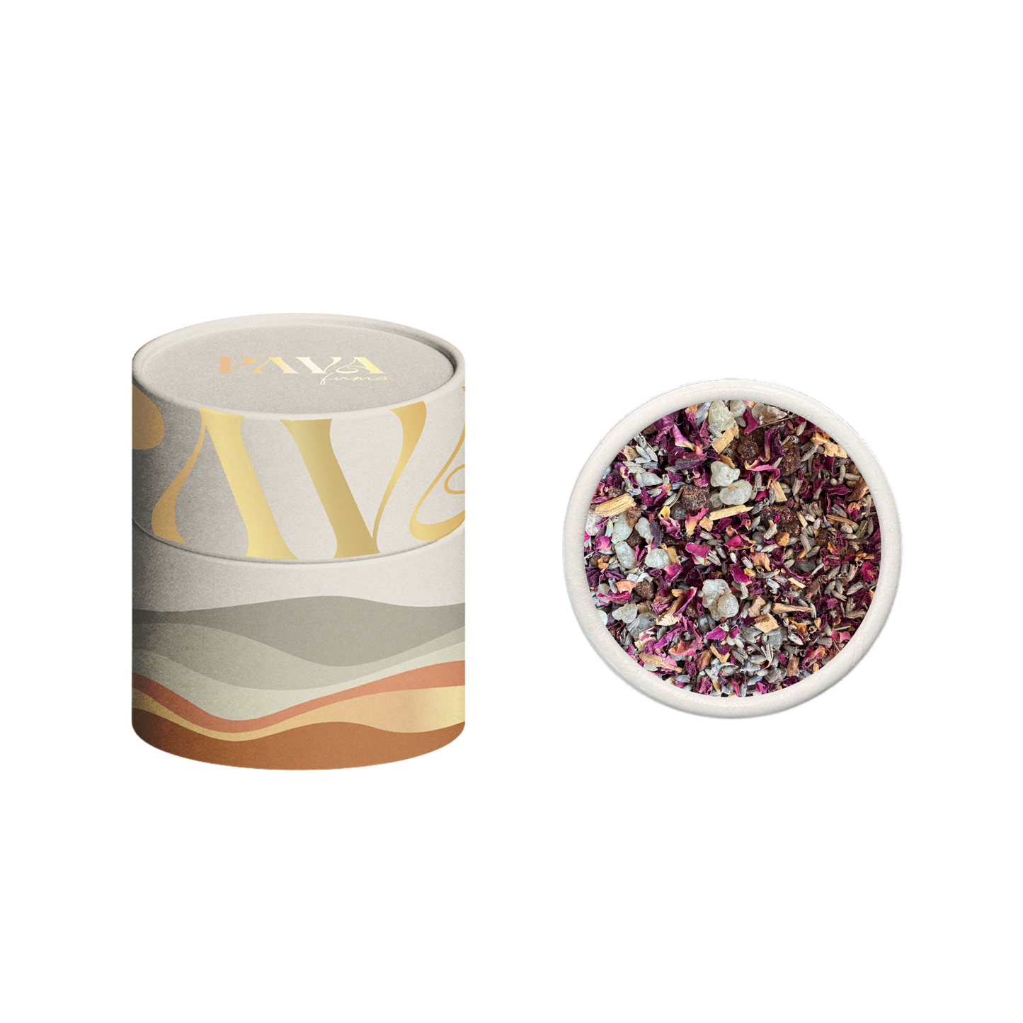 Yoga Flow Räuchermischung mit Weihrauch, Lavendel, Palo Santo und Rose von PAVA FUMA