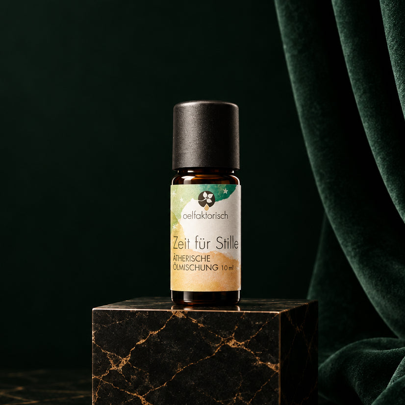 Ätherische Ölmischung „Zeit für Stille“ von oelfaktorisch, 10-ml-Fläschchen