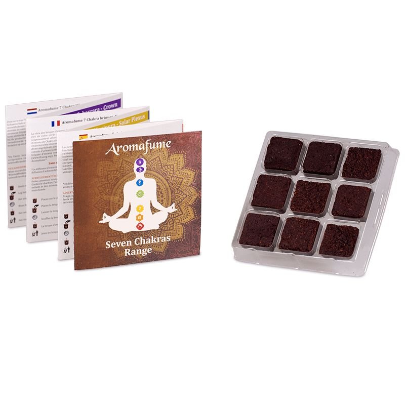 Aromafume Chakra-Weihrauchblöcke im Meditationsraum