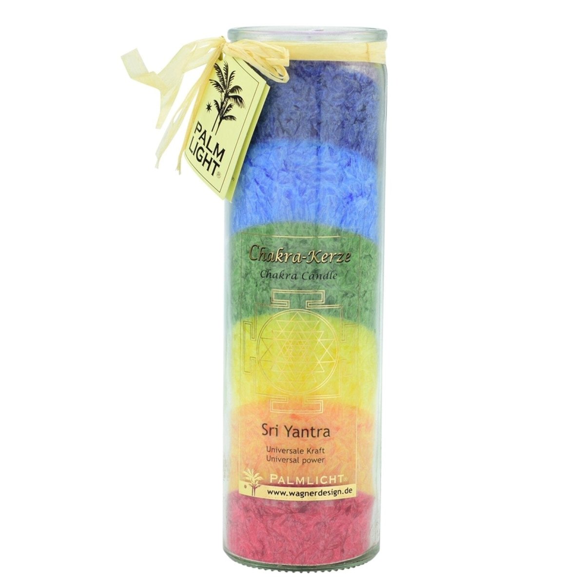 Chakra Kerze im Glas im Set mit weiteren Chakra-Kerzen