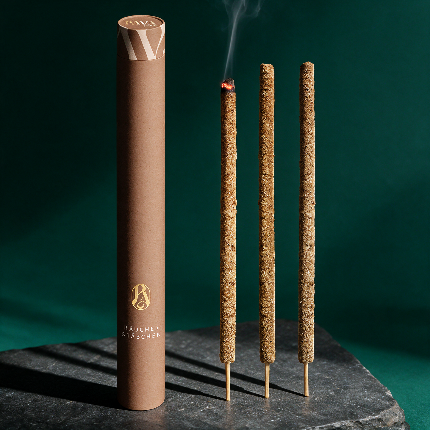 Palo Santo Myrrhe Räucherstäbchen | Reinigung & tiefe Erdung – mood three sticks in der Temple-of-Desire-Bildwelt