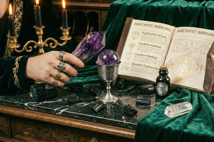 Amethyst Wirkung: Schutz, Intuition & besserer Schlaf – spirituelle Bedeutung & Wissen | Temple of Desire