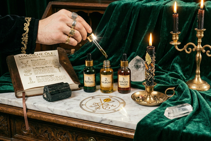 Magische Öle richtig anwenden: Ritual, Salbung & Kerzenmagie – spirituelle Bedeutung & Wissen | Temple of Desire
