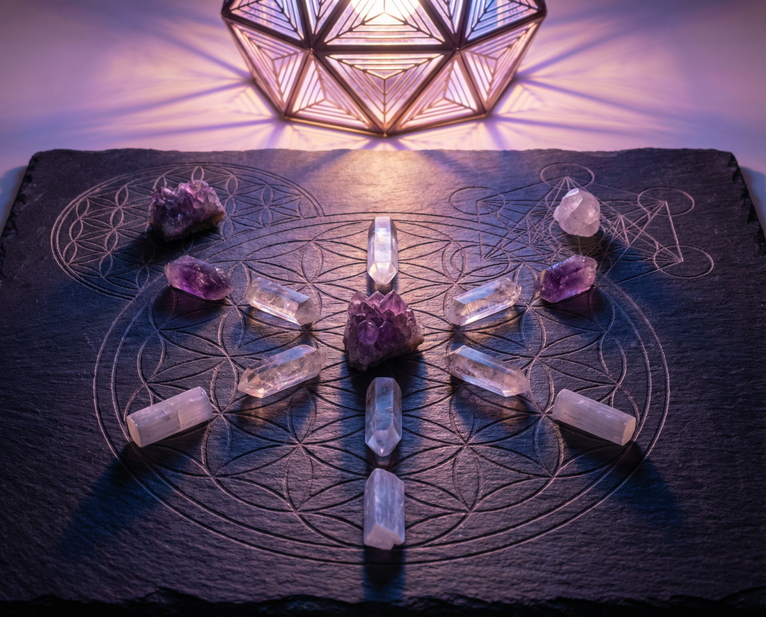 Heilige Geometrie: Blume des Lebens & Kristalle