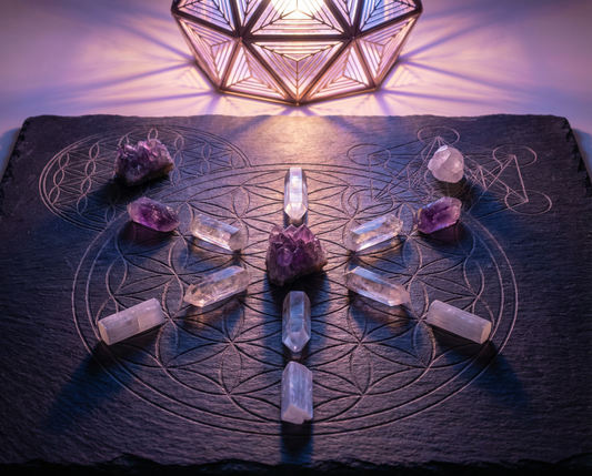 Heilige Geometrie: Blume des Lebens & Kristalle