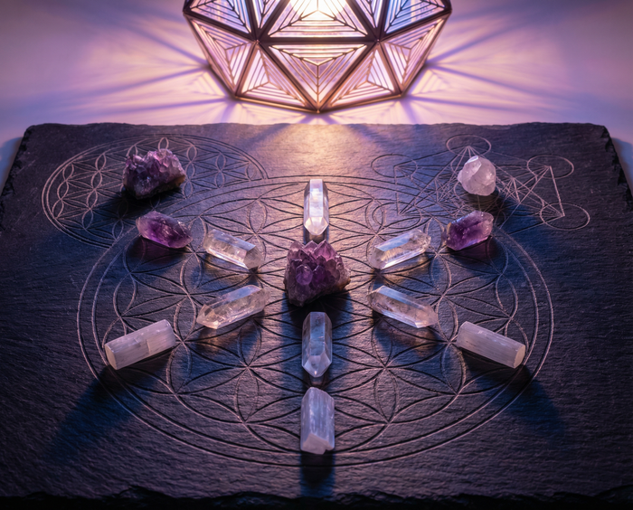 Heilige Geometrie: Blume des Lebens & Kristalle