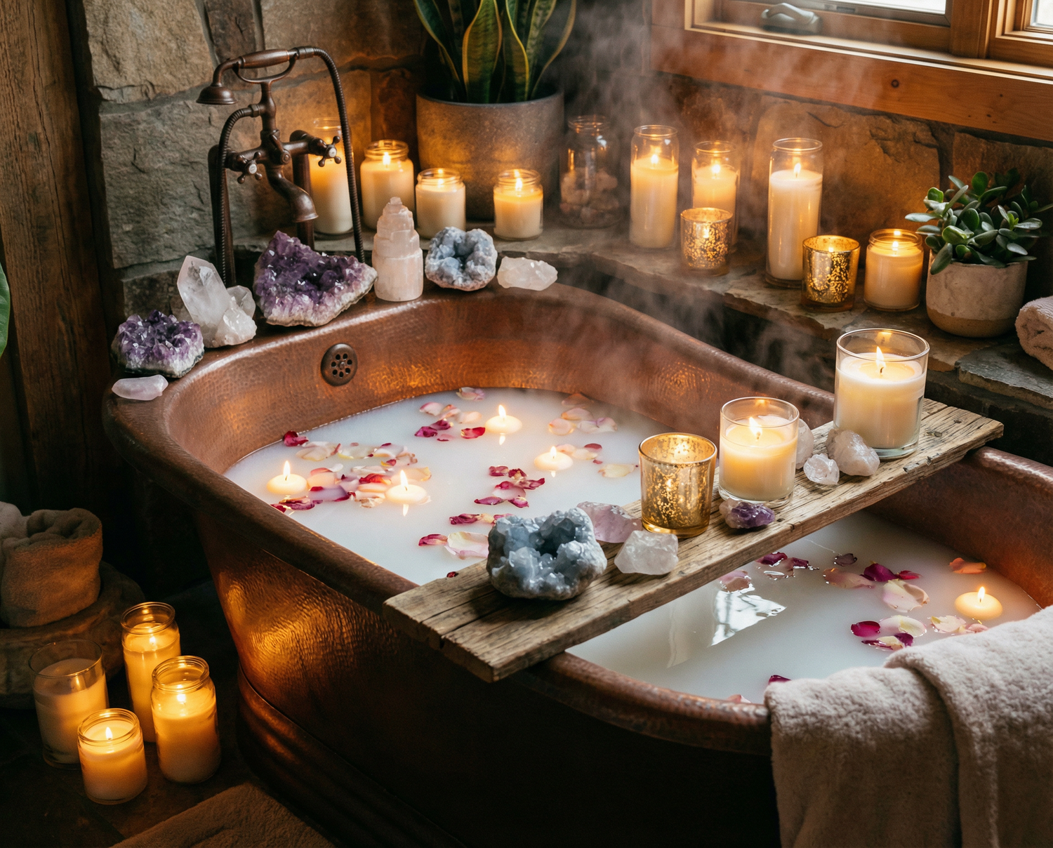 Kristalle in der Badewanne: Energetisches Heilbad