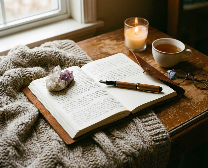 Kristalle und Tagebuch schreiben: Journaling mit Steinen