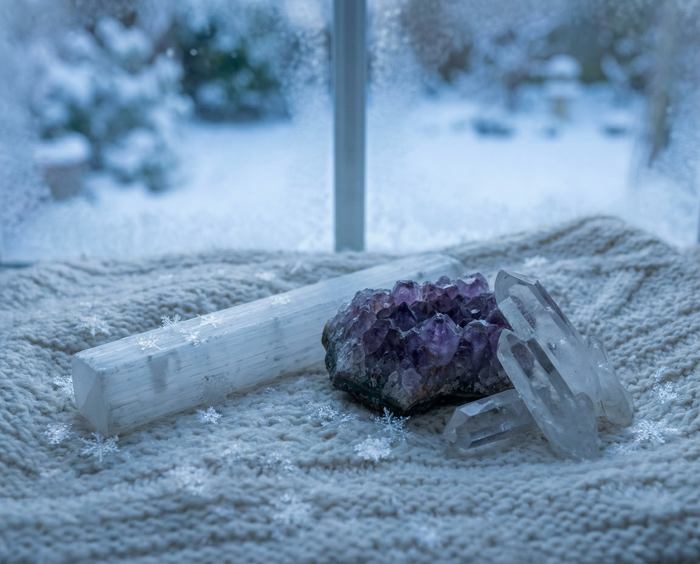 Kristalle für den Winter: Ruhe, Schutz & Reflexion