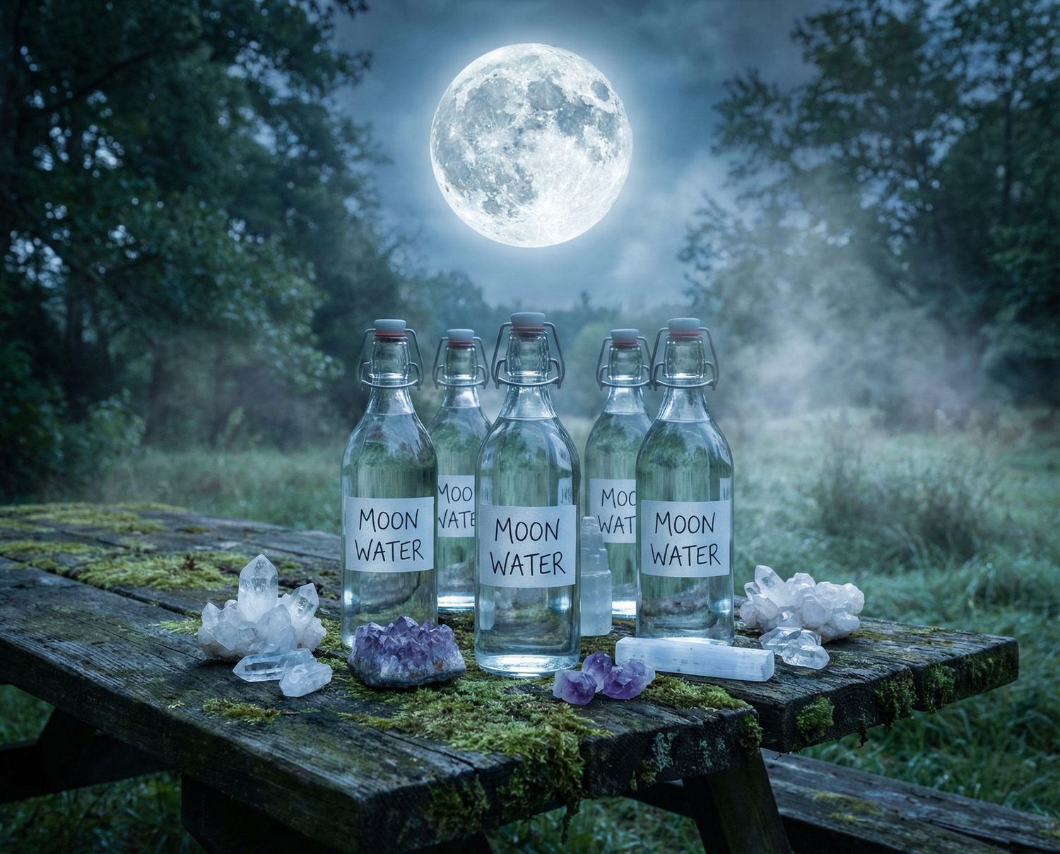 Vollmond Wasser: Herstellung, Wirkung & Rituale