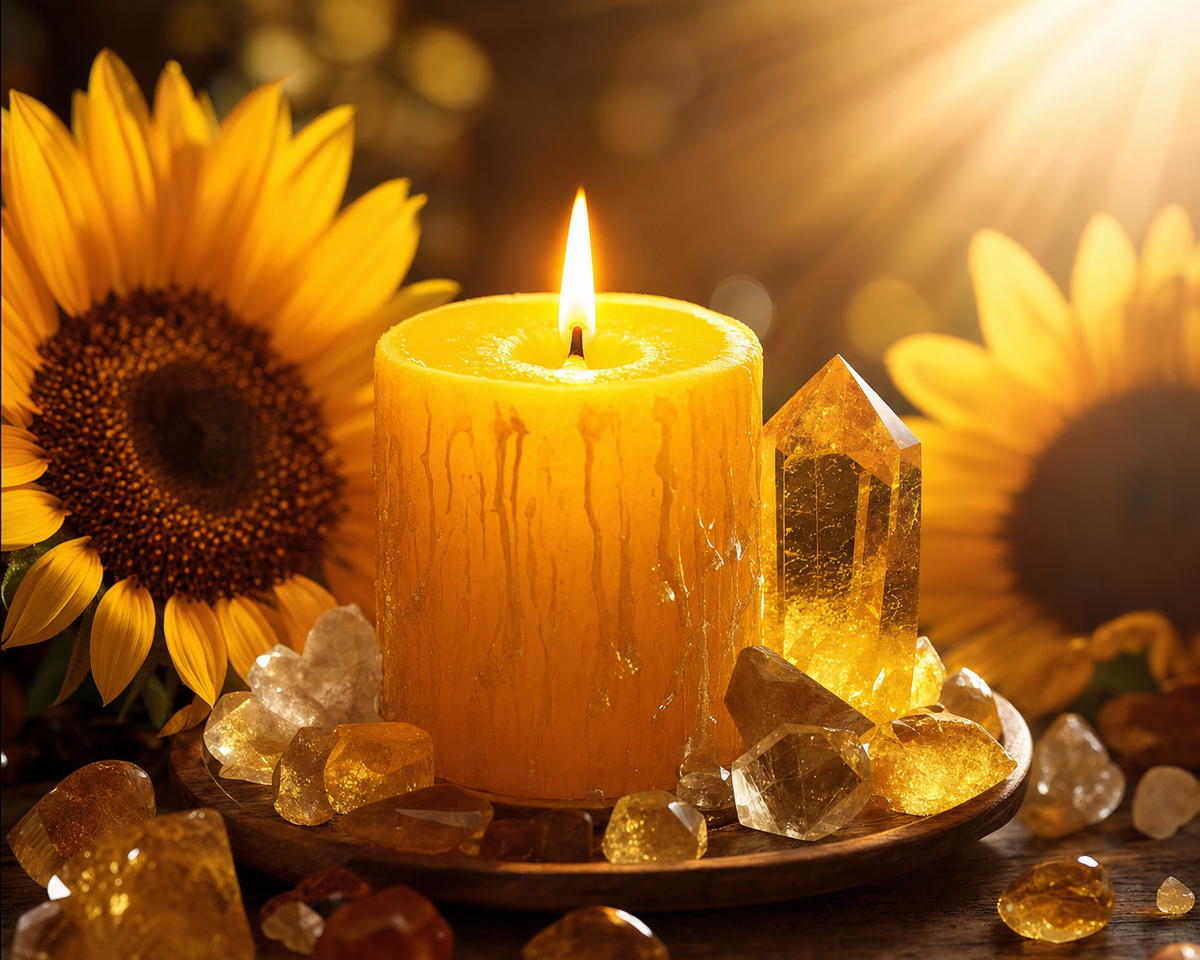 Gelbe Kerze Spirituelle Bedeutung Licht Freude Manifestation