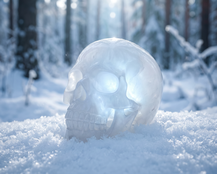 Schneequarz Kristallschädel– Sanfte Klarheit & innerer Frieden