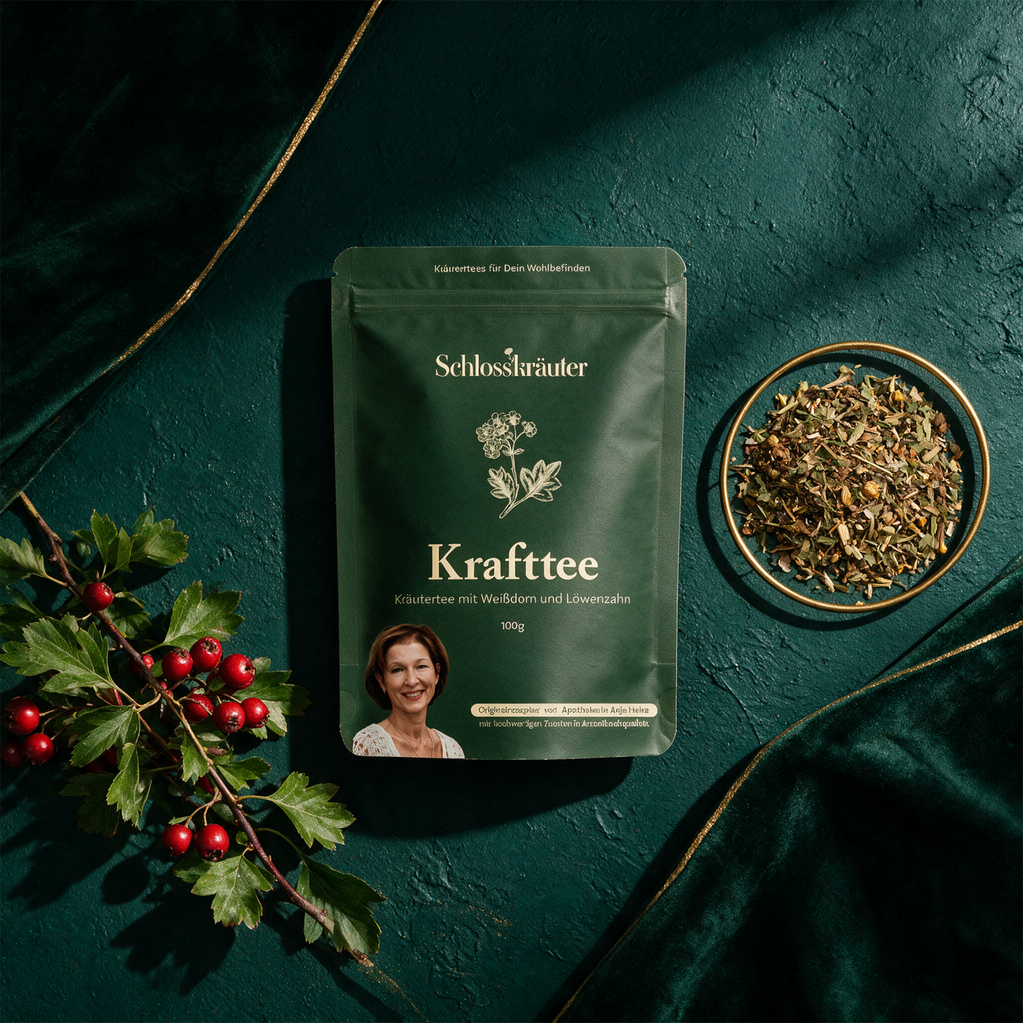 Krafttee – aufgebrühte Tasse Kräutertee