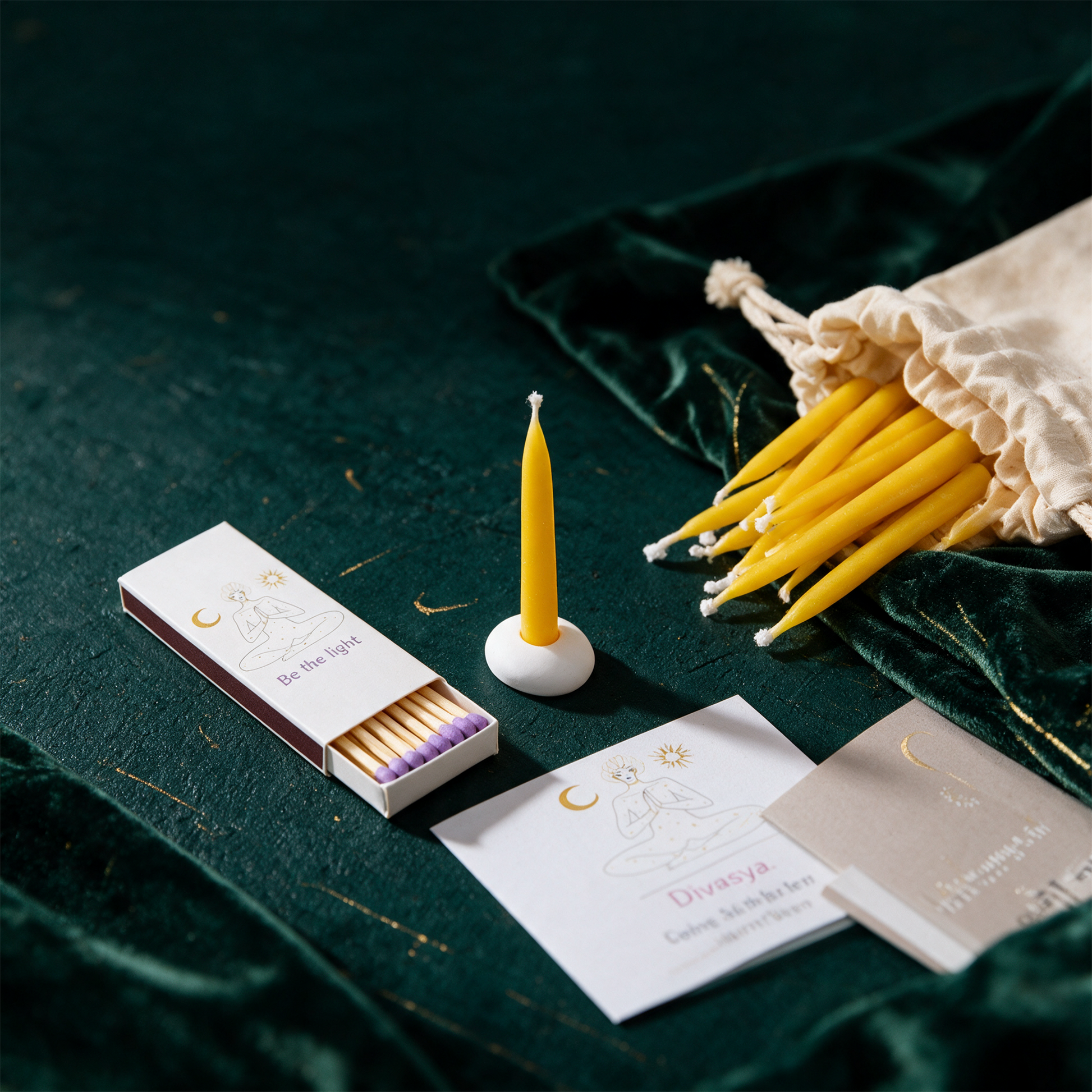 20 Minuten fÃ¼r Dich: Calm & Clarity | Ritual-Set â€“ alternative Produktansicht vor tiefem SmaragdgrÃ¼n