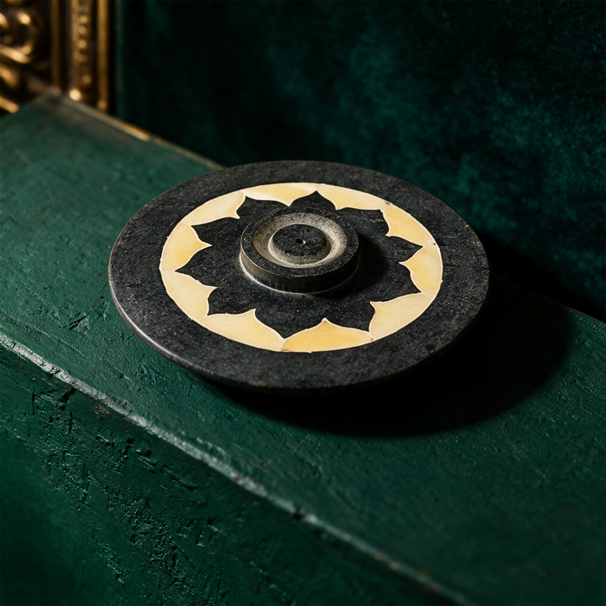 Lotus Räucherstäbchenhalter in seitlicher Ansicht