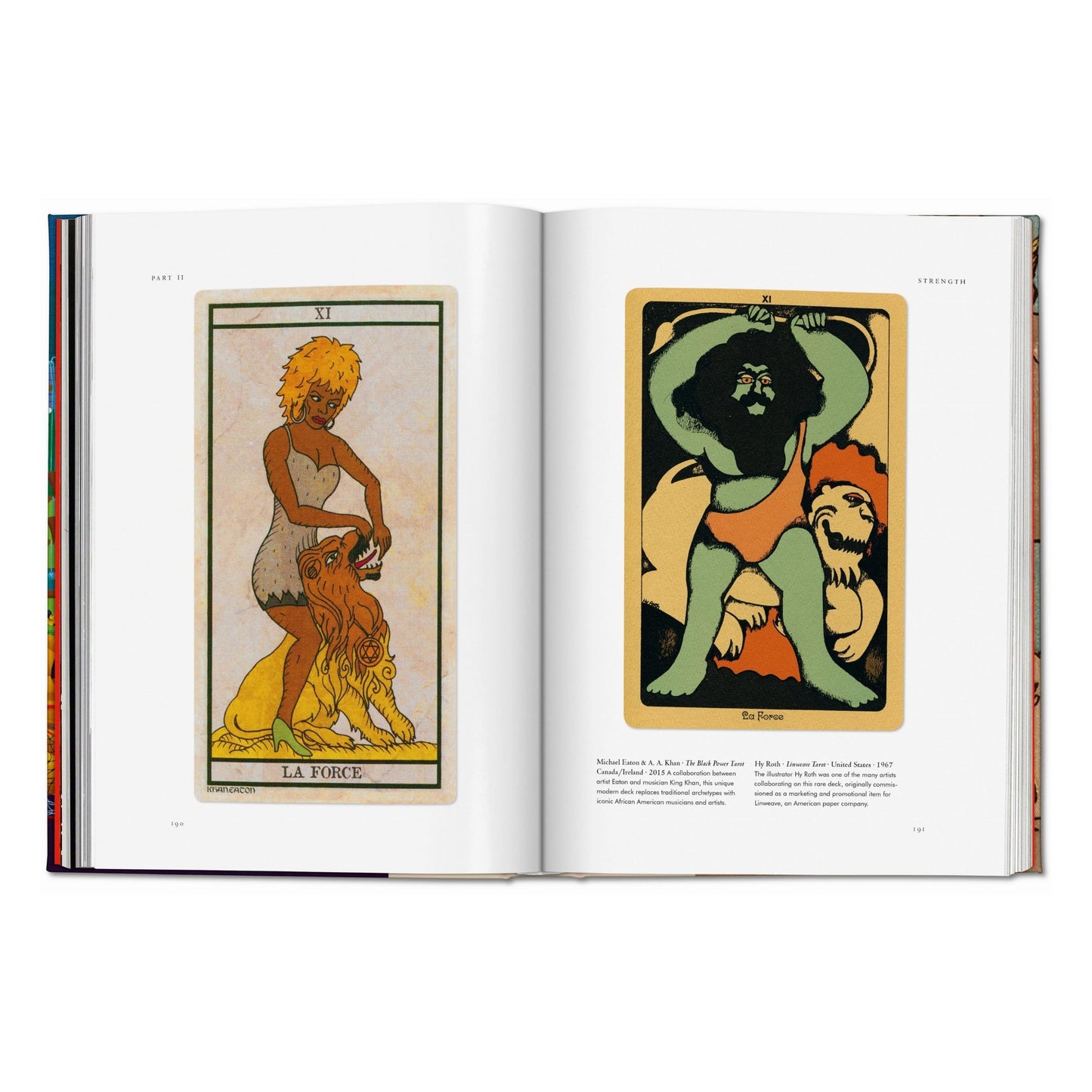 Textseite mit Essay zur Geschichte des Tarot