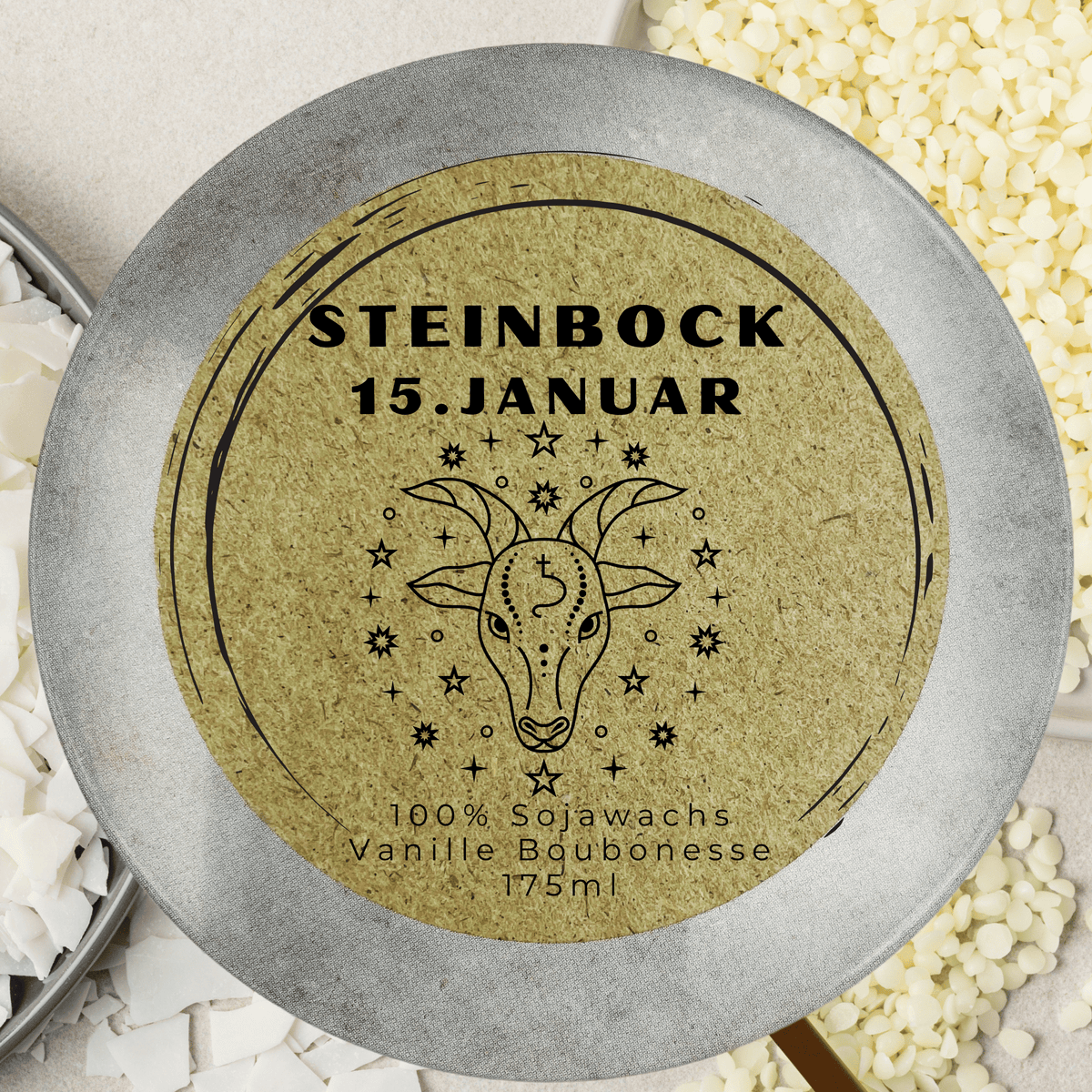 Sternzeichen-Duftkerze Steinbock, Ansicht 3