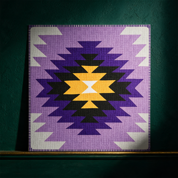 Kunstdruck Kilim Yamka violett | Boho-Wandkunst mit Weblook