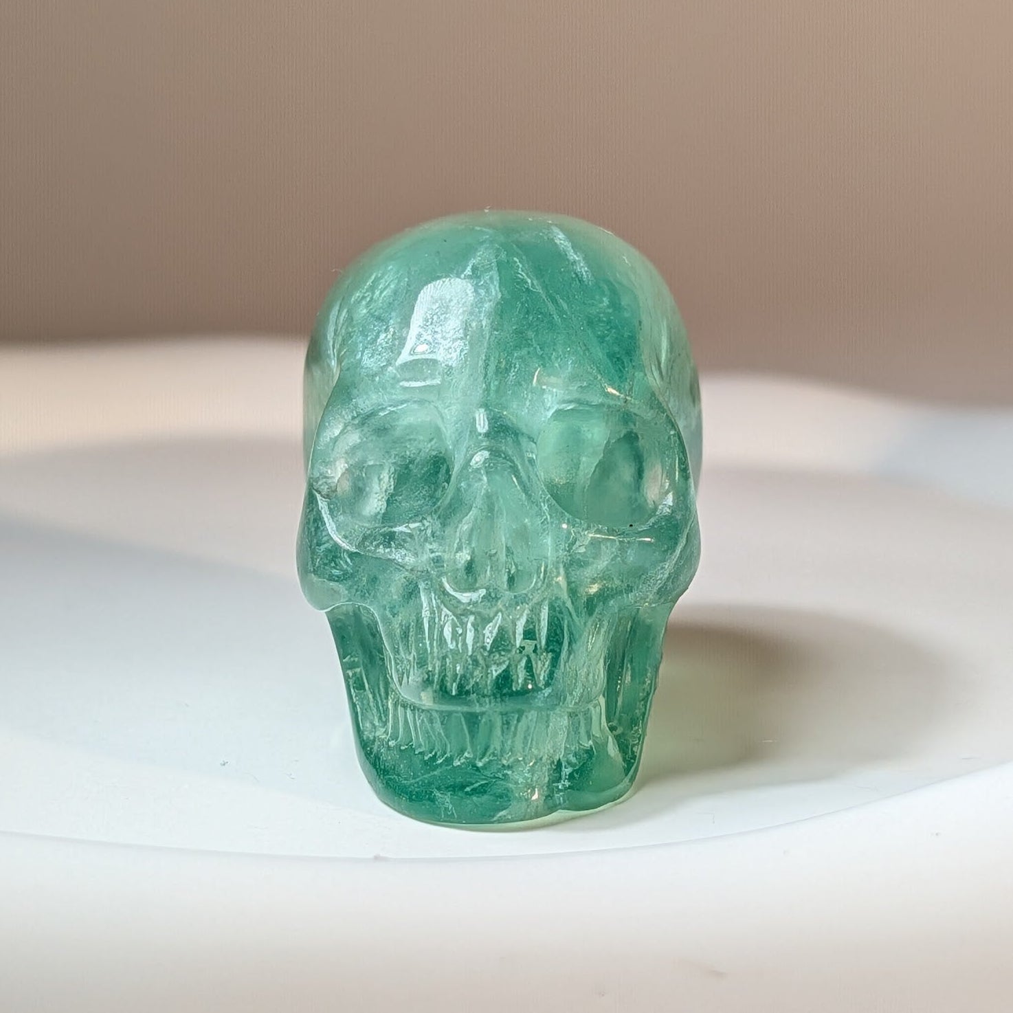 Kristallschädel Vaalis Grüner Fluorit 92g