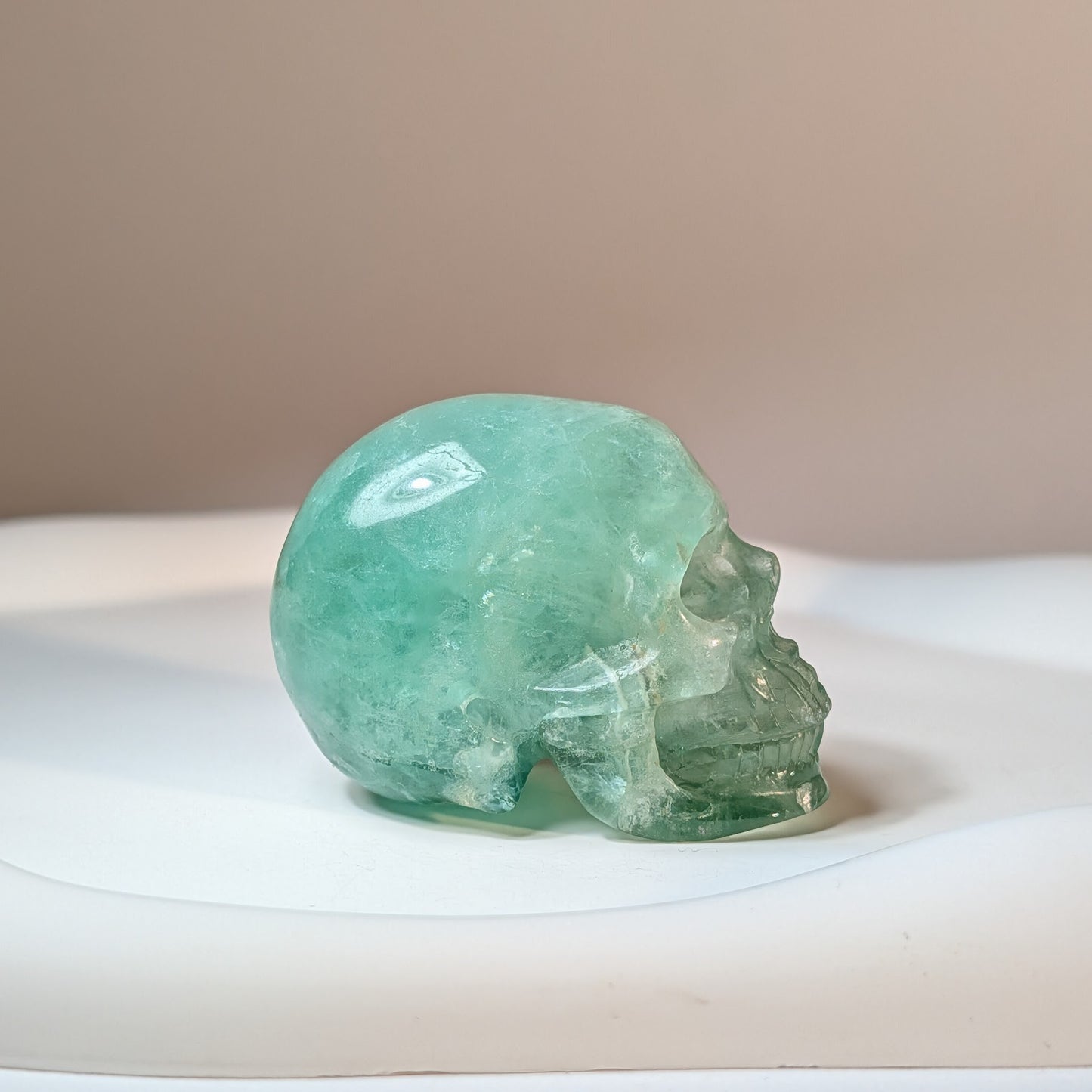 Kristallschädel Hinrik aus Fluorit, 107g