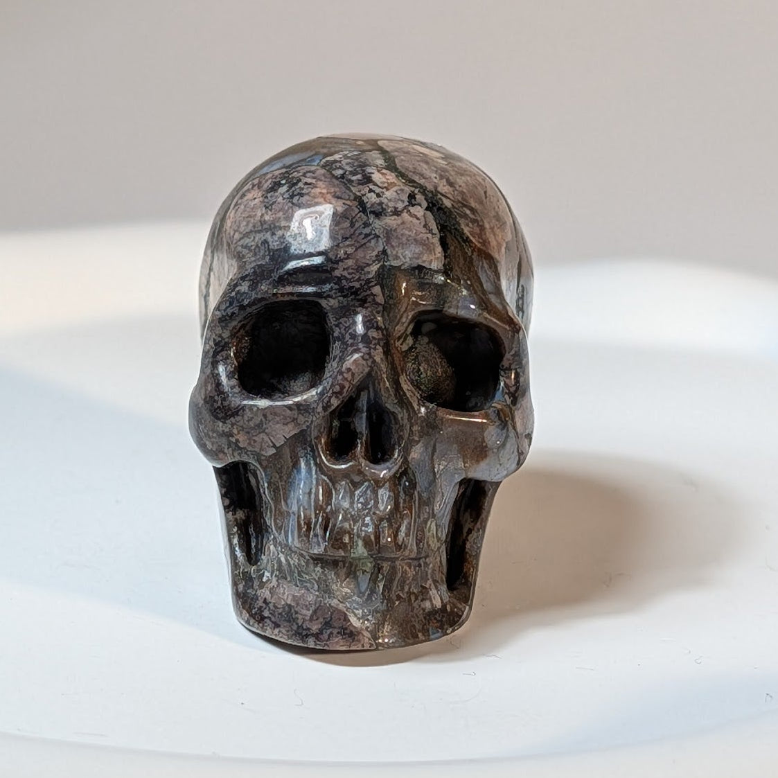Kristallschädel Uru Mahagoni-Obsidian 79g