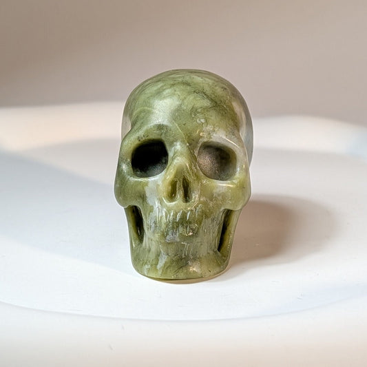 Kristallschädel Zorg Serpentin 81g