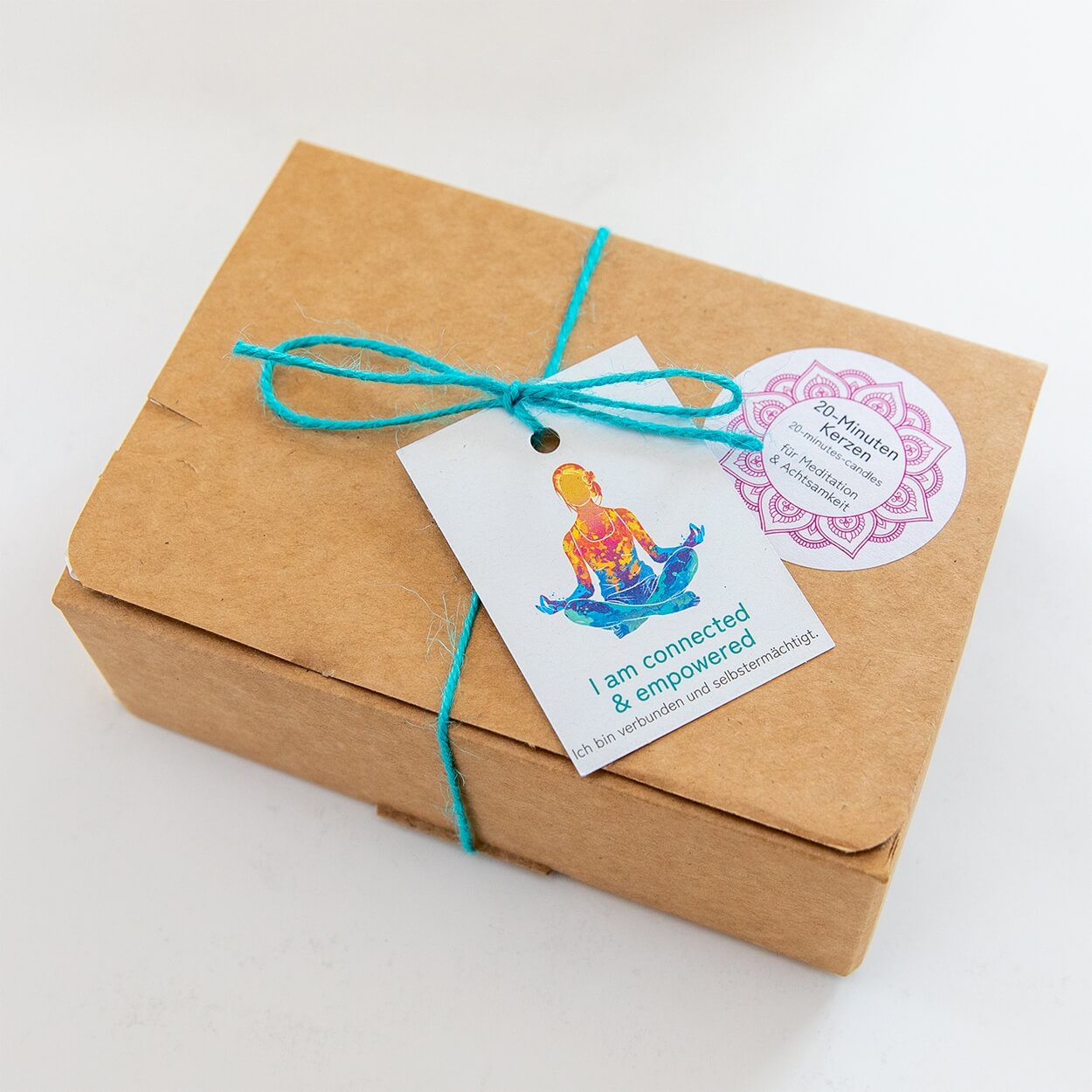20-Minuten-Kerzen im Säckchen mit geöffnetem Verschluss