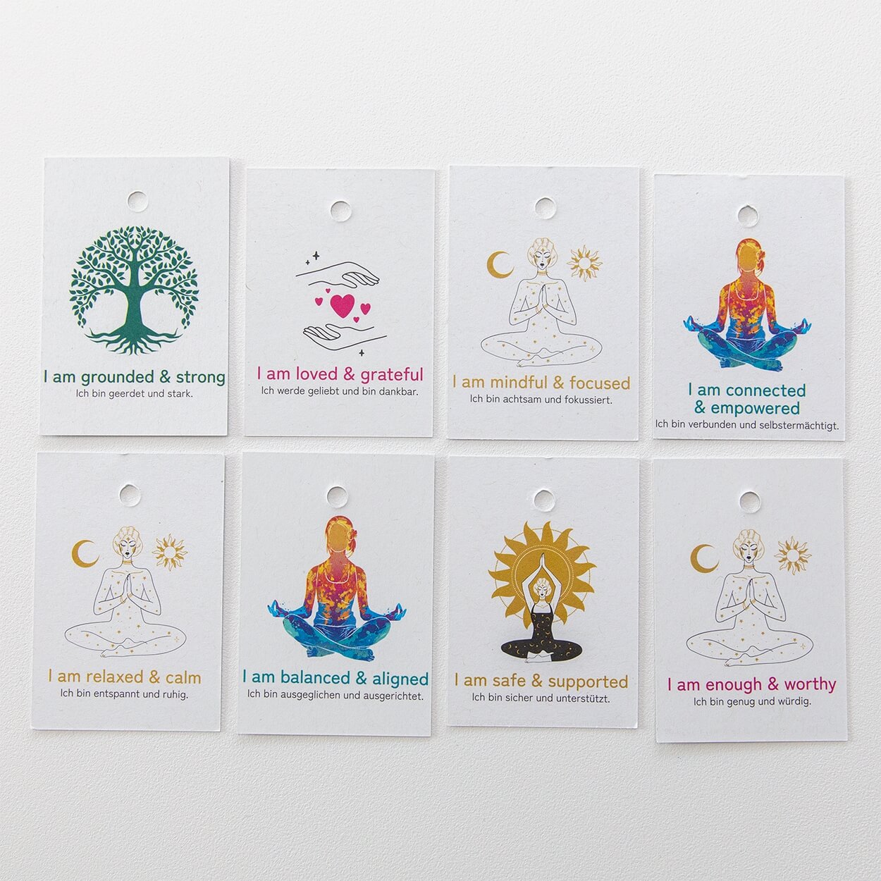 Ritualset „I am enough & worthy“ mit Bienenwachs-Kerzen und Messingständer